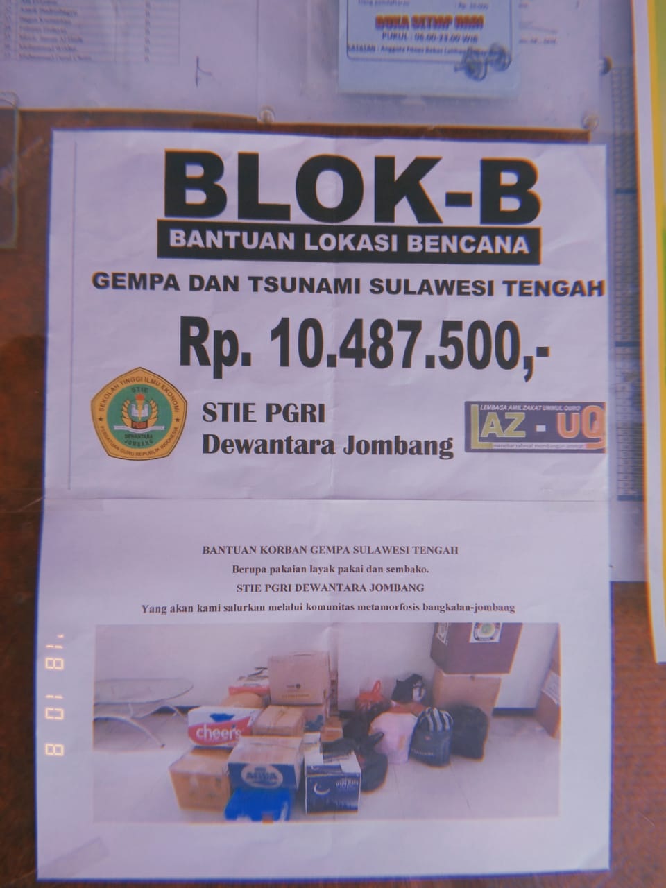 ORMAWA DAN UKM STIE PGRI DEWANTARA JOMBANG GALANG DANA UNTUK KORBAN GEMPA PALU-DONGGALA ORMAWA DAN UKM STIE PGRI DEWANTARA JOMBANG GALANG DANA UNTUK KORBAN GEMPA PALU-DONGGALA