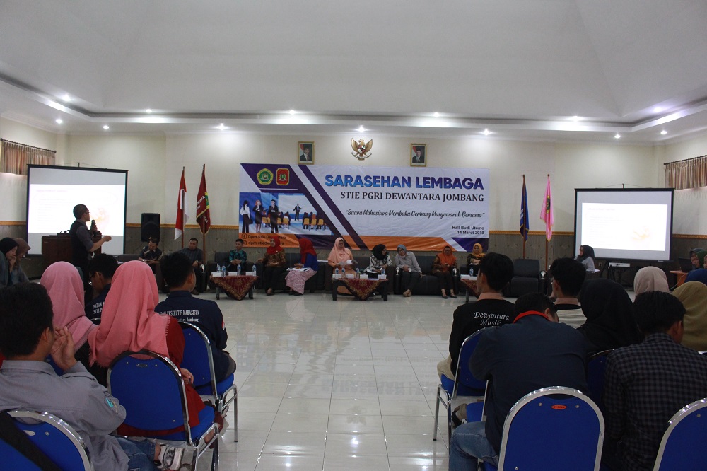 DEWAN PERWAKILAN MAHASISWA (DPM) STIE PGRI DEWANTARA JOMBANG GELAR SARASEHAN LEMBAGA TAHUN 2019 DEWAN PERWAKILAN MAHASISWA (DPM) STIE PGRI DEWANTARA JOMBANG GELAR SARASEHAN LEMBAGA TAHUN 2019