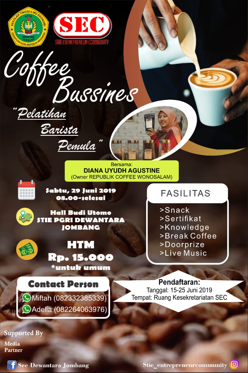PELATIHAN BARISTA PEMULA PELATIHAN BARISTA PEMULA