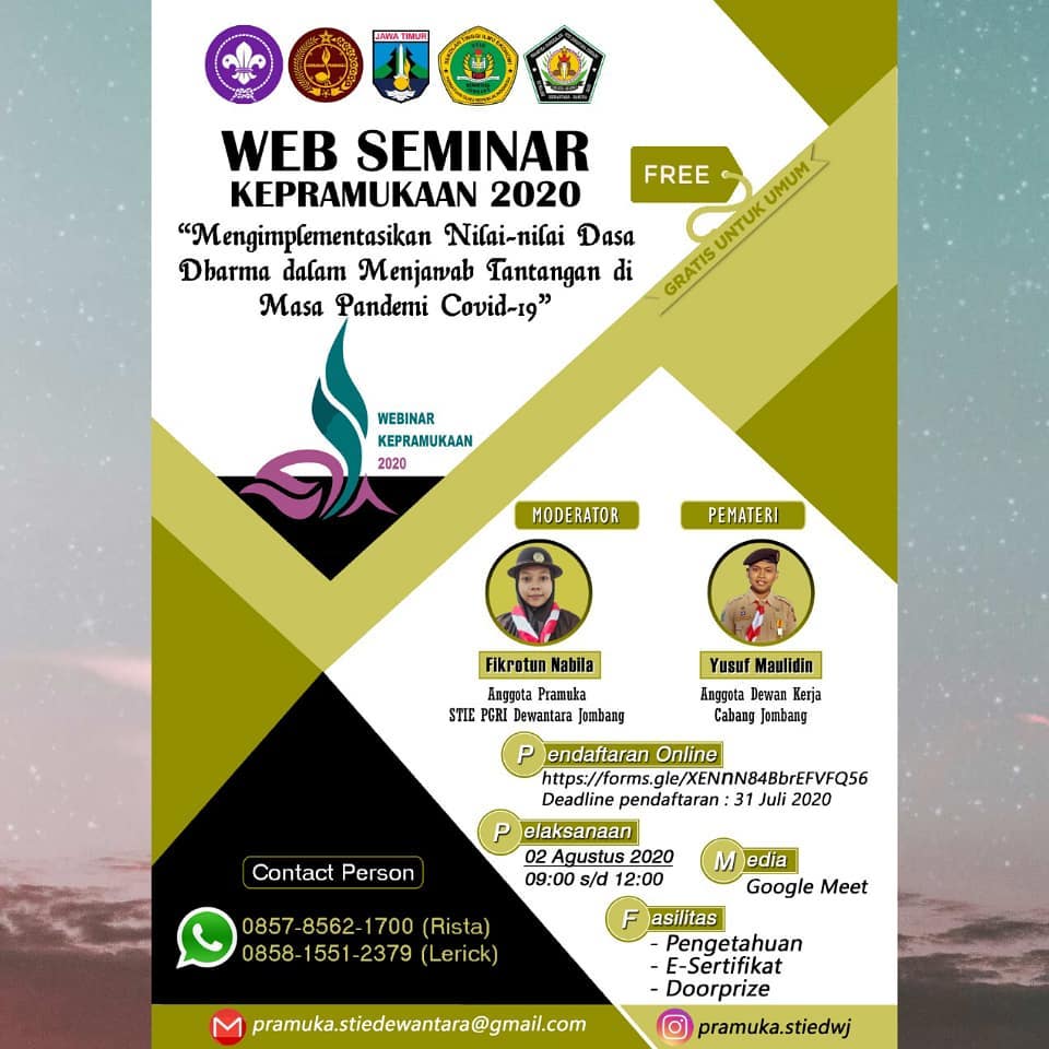 WEB SEMINAR KEPRAMUKAAN 2020 WEB SEMINAR KEPRAMUKAAN 2020